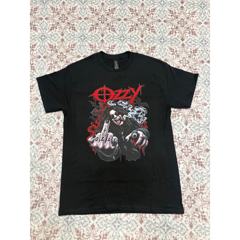 Gildan Ozzy Osbourne Graphic T-Shirt Mens Medium Black Heavy Cotton Rock Band